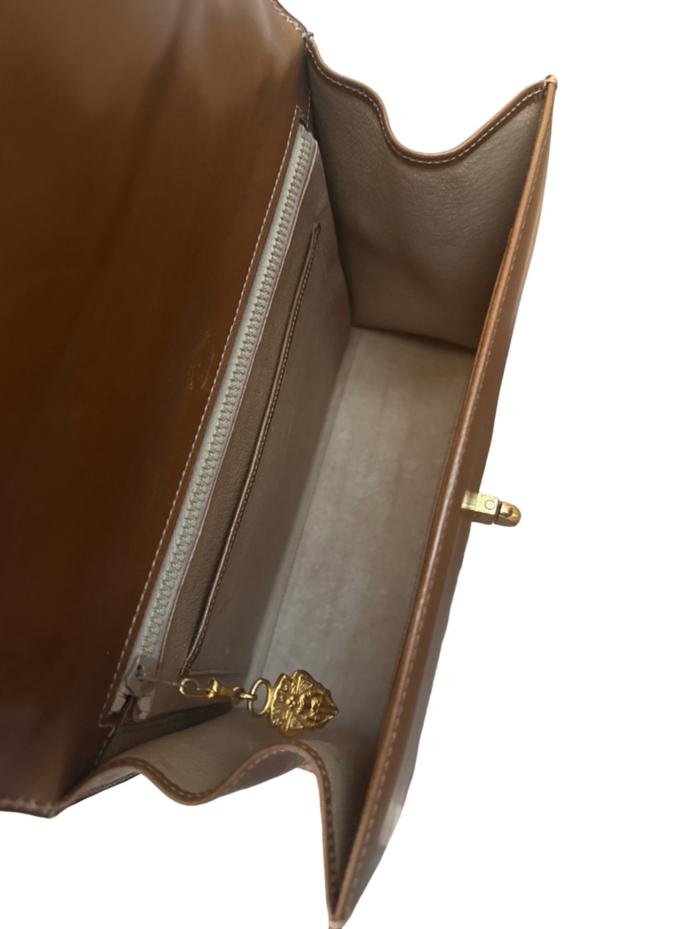 Gucci Brown Leather Top-Handle with Gold Hardware - Picture 12 of 17
